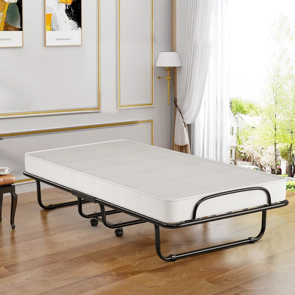 Cama Dobrável "SleepWell" com Colchão de Espuma de Memória e Estrutura Metálica – Praticidade e Conforto