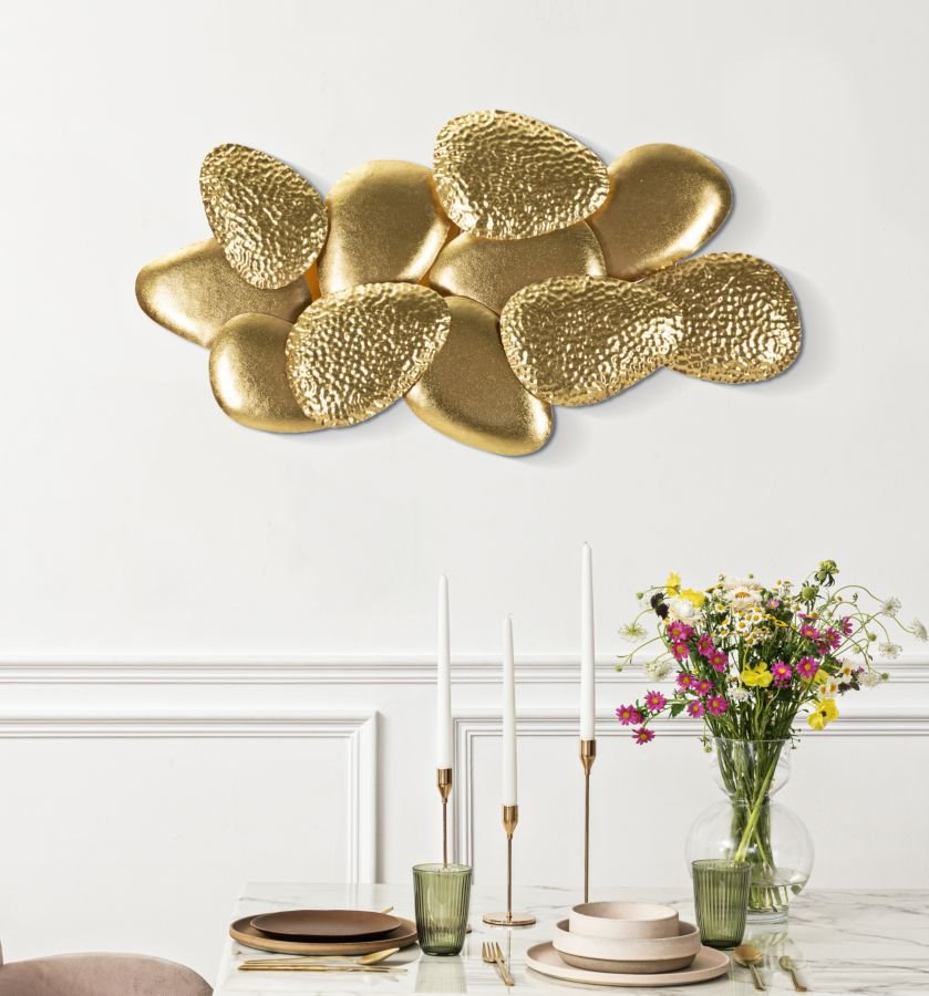 Candeeiro de Parede "Shell" Dourado – 59,8x11x31 cm - A minha loja