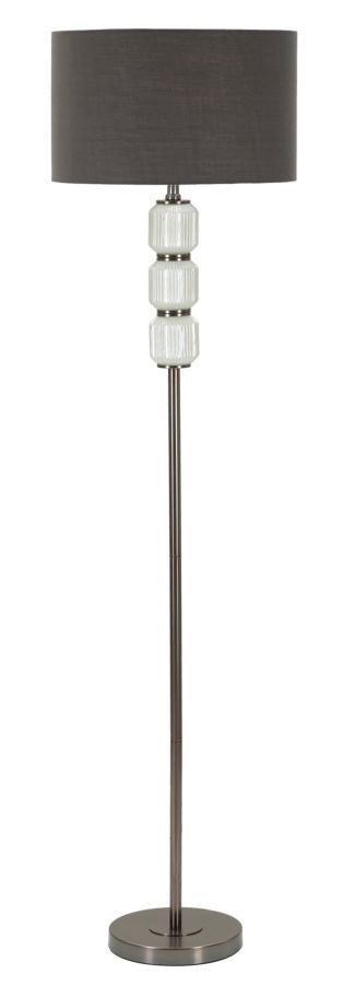 Candeeiro de Pé "Bright One" Branco e Cinza – Ø42,5x164 cm - A minha loja