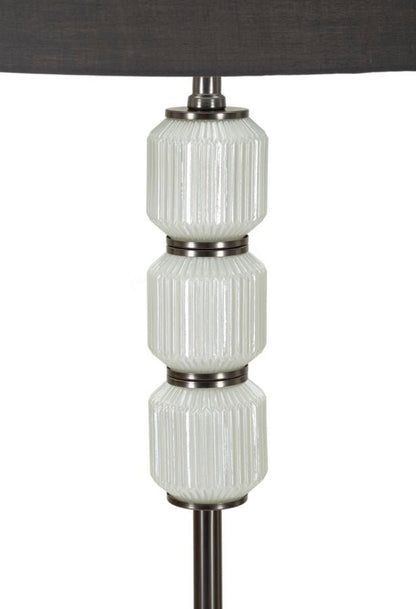 Candeeiro de Pé "Bright One" Branco e Cinza – Ø42,5x164 cm - A minha loja