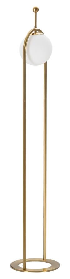 Candeeiro de Pé GLAMY ARC – Ø 28x168 cm – Dourado e Branco – Design Moderno - A minha loja
