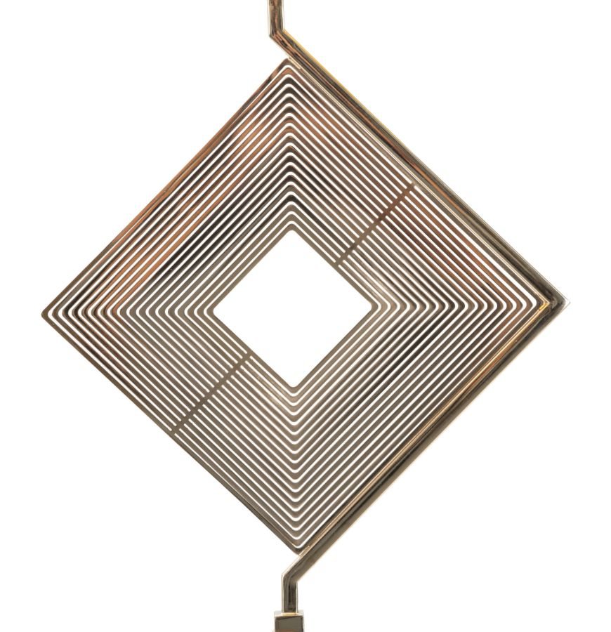 Candeeiro de Pé "Move" — Ø 40x161 cm — Ferro Dourado e Abat - jour Branco com Borda Dourada - A minha loja