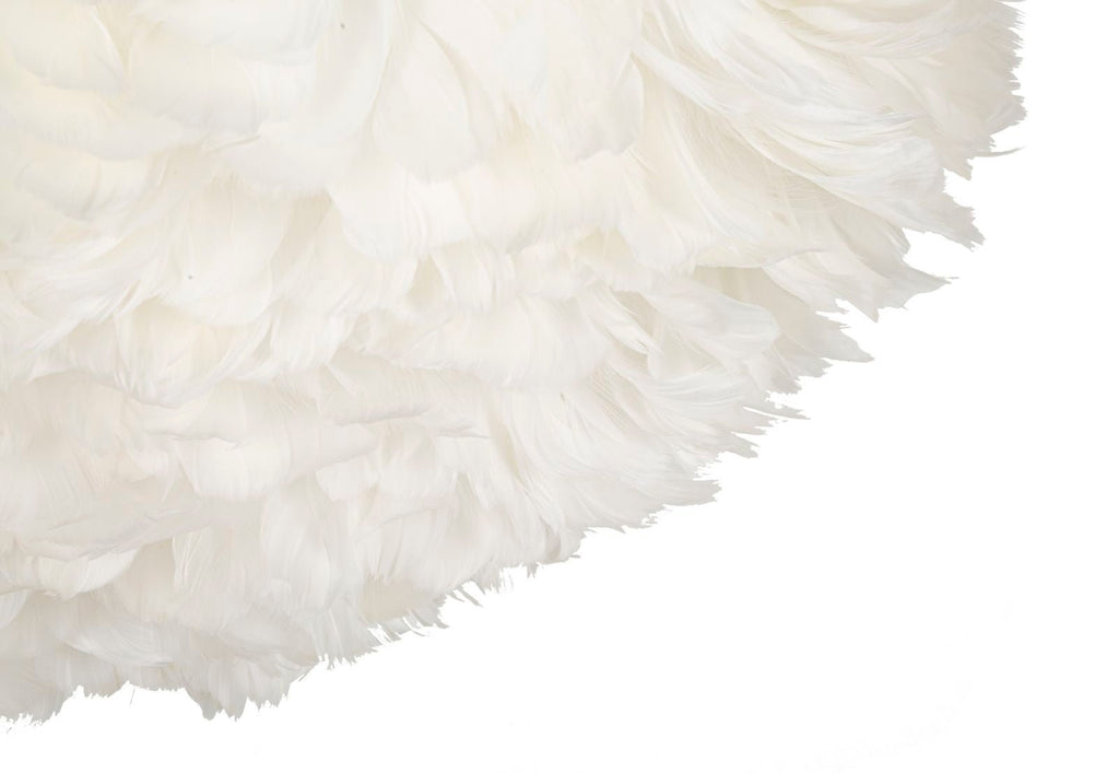 Candeeiro de Teto "Feather" Branco – Ø60x30 cm (altura com cabo 110 cm) - A minha loja
