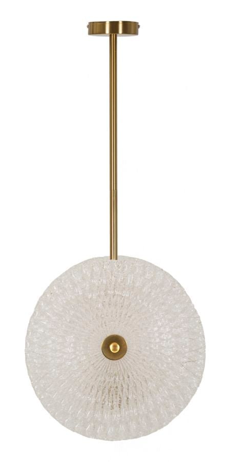 Candeeiro de Teto "Glass" Dourada – 35x18x80 cm - A minha loja