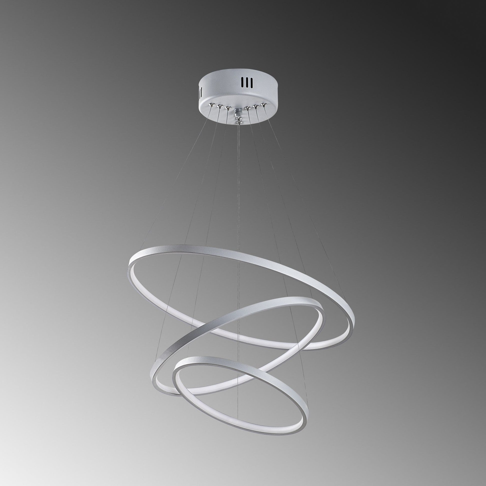 Candeeiro de Teto LED "Simit" Regulável – Cinzento – 50x50x80 cm – Design Moderno - A minha loja