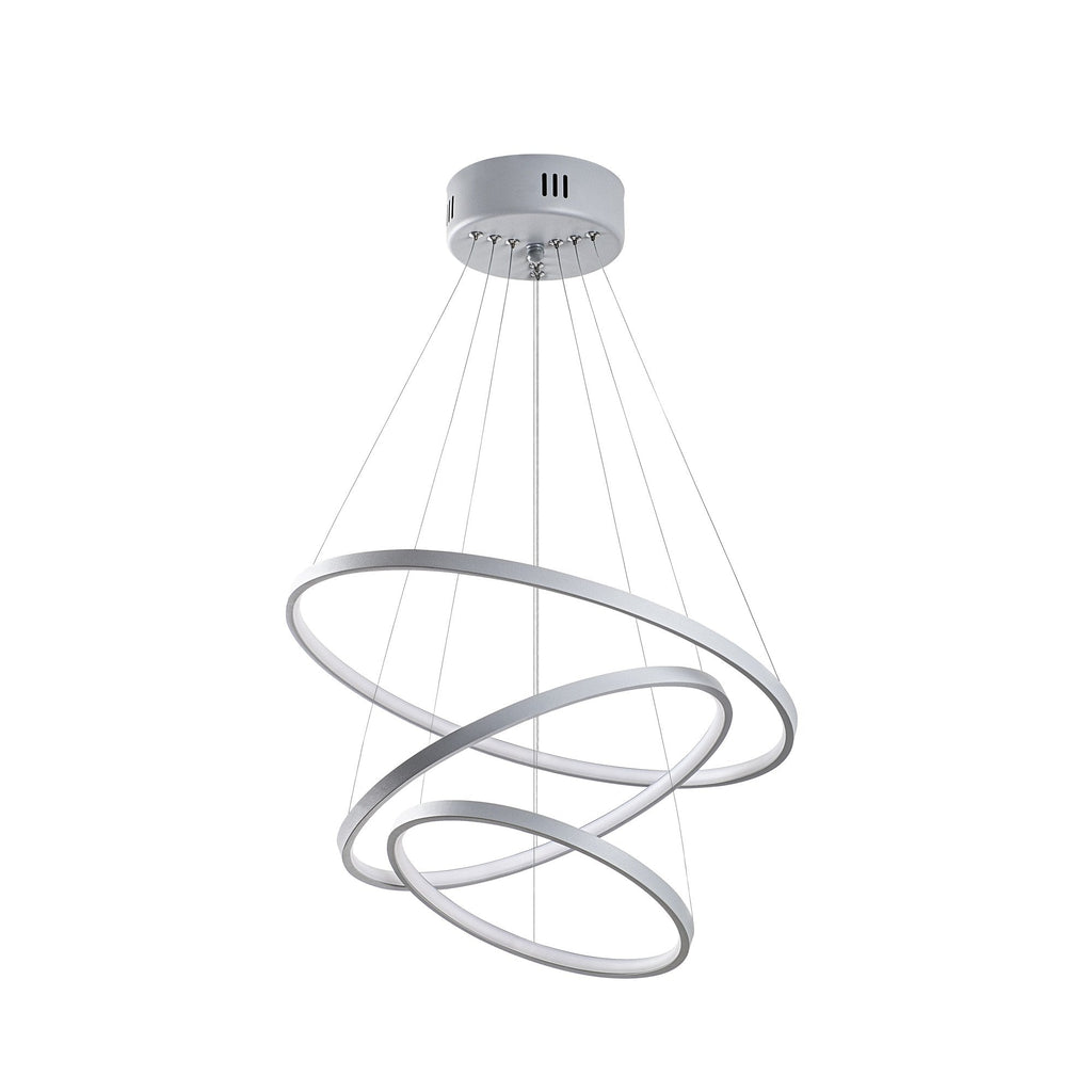 Candeeiro de Teto LED "Simit" Regulável – Cinzento – 50x50x80 cm – Design Moderno - A minha loja