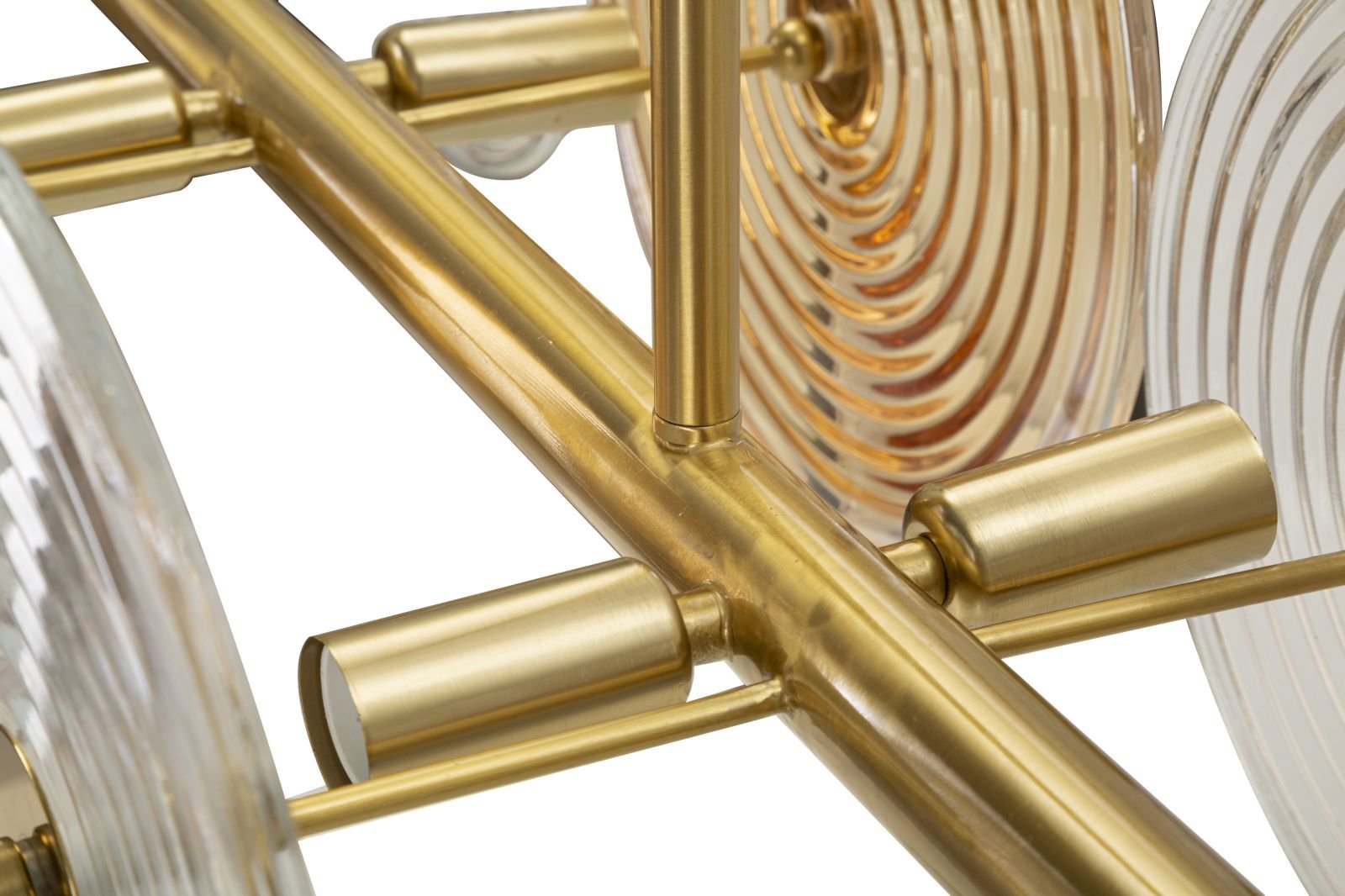 Candeeiro de Teto "Venice" Dourado – 116x27x79 cm - A minha loja