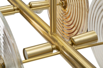 Candeeiro de Teto "Venice" Dourado – 116x27x79 cm - A minha loja