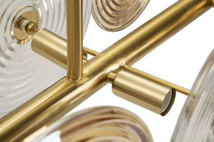 Candeeiro de Teto "Venice" Dourado – 116x27x79 cm - A minha loja