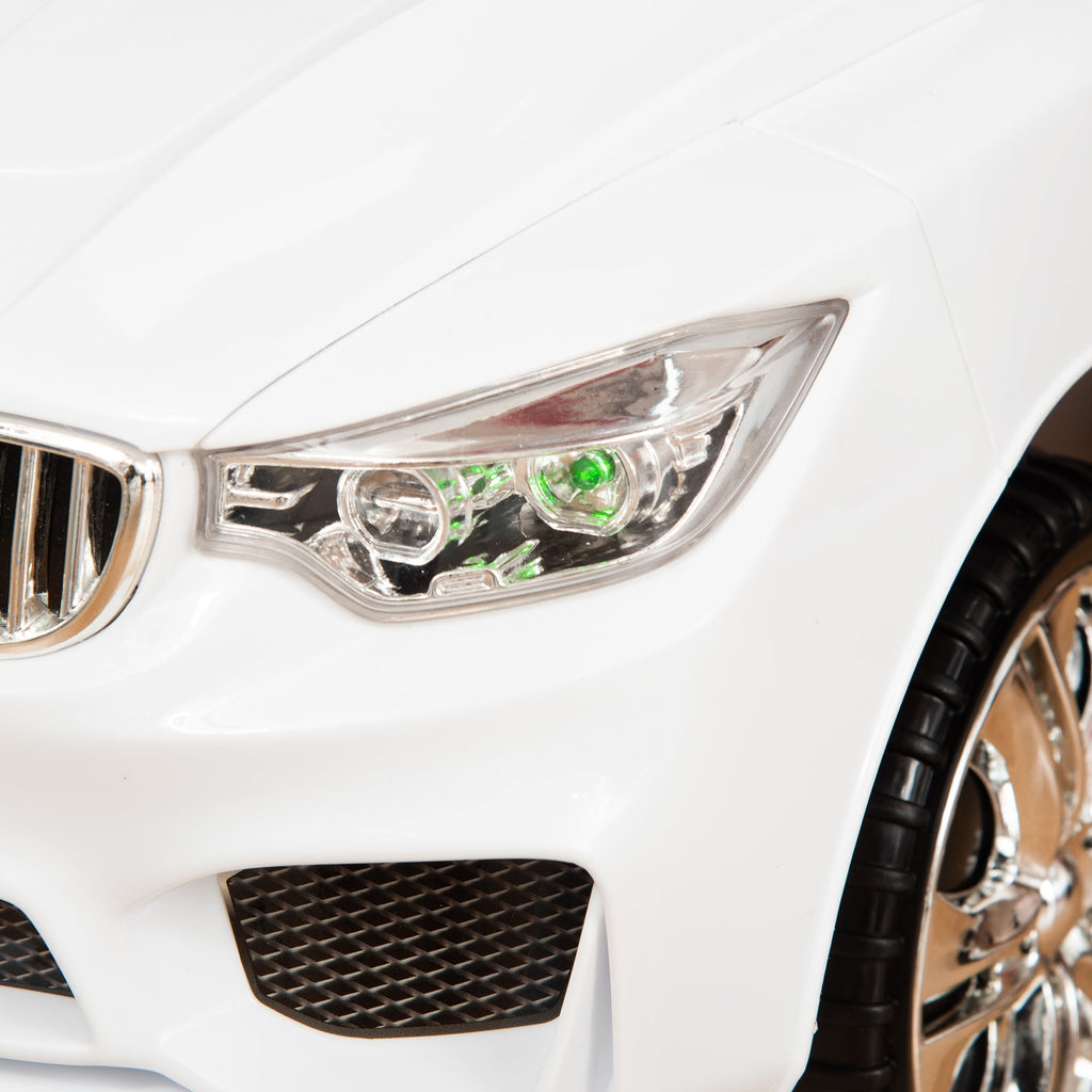 Carro Andador para Crianças de 18 - 36 Meses com Faróis Música Buzina Volante Compartimento de Armazenamento e Alça para Empurrar 63,5x28x36 Branco - A minha loja