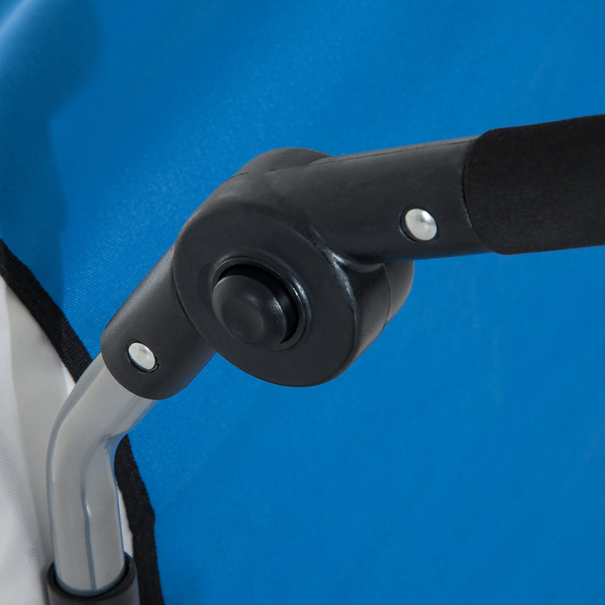 Reboque de Bicicleta para Crianças com 2 lugares e Roda 360º com Acoplamento Universal - Cinzento e Azul