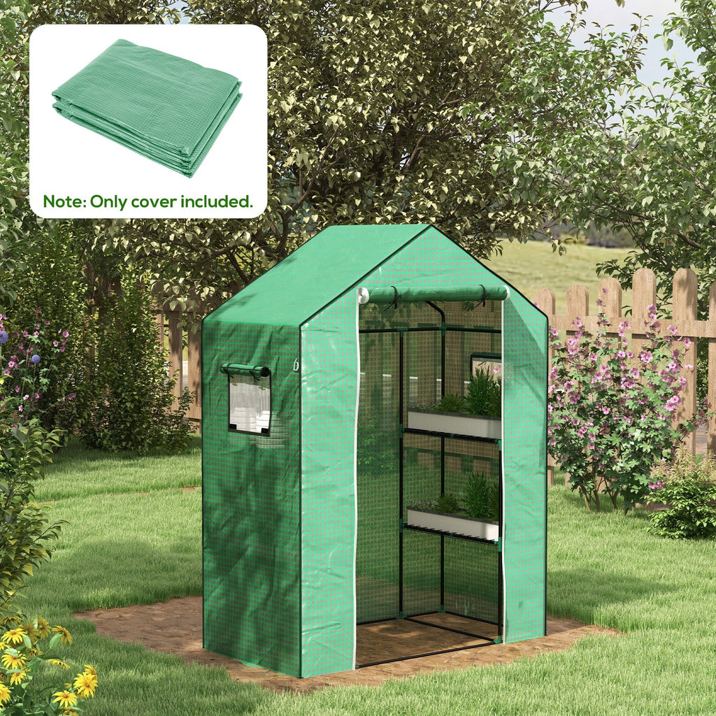 Cobertura de Substituição para Estufa – PE Reforçado – 140x73x190 cm – Verde - A minha loja