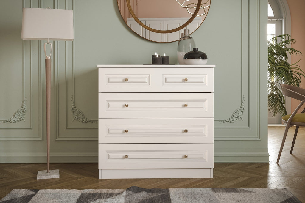Cómoda "Inci" – 75x80x40 cm – Branco, Design Moderno - A minha loja
