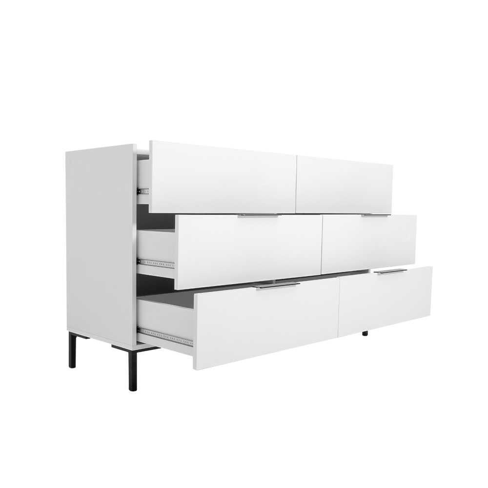 Cómoda "Íris" - Branco - 140x81x44cm - Design Moderno - A minha loja