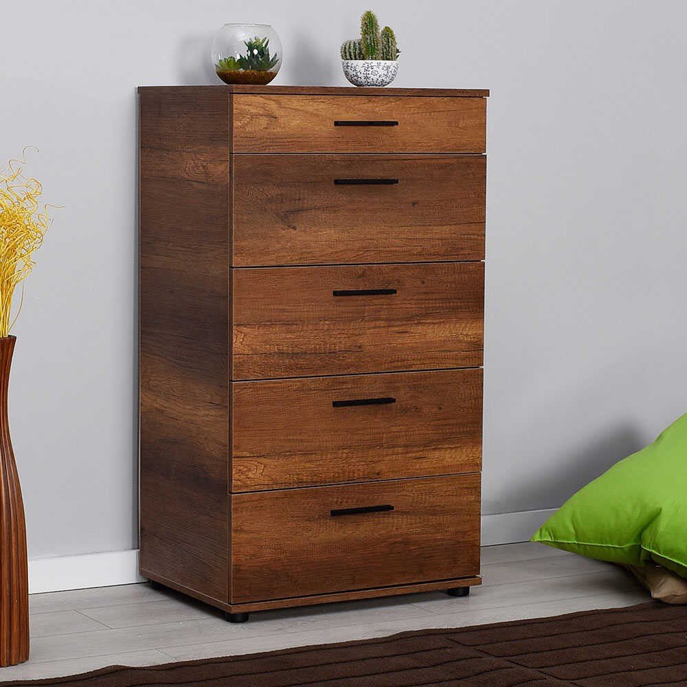 Cómoda "Lyra" - Nogueira - 60x108x44cm - Design Moderno - A minha loja