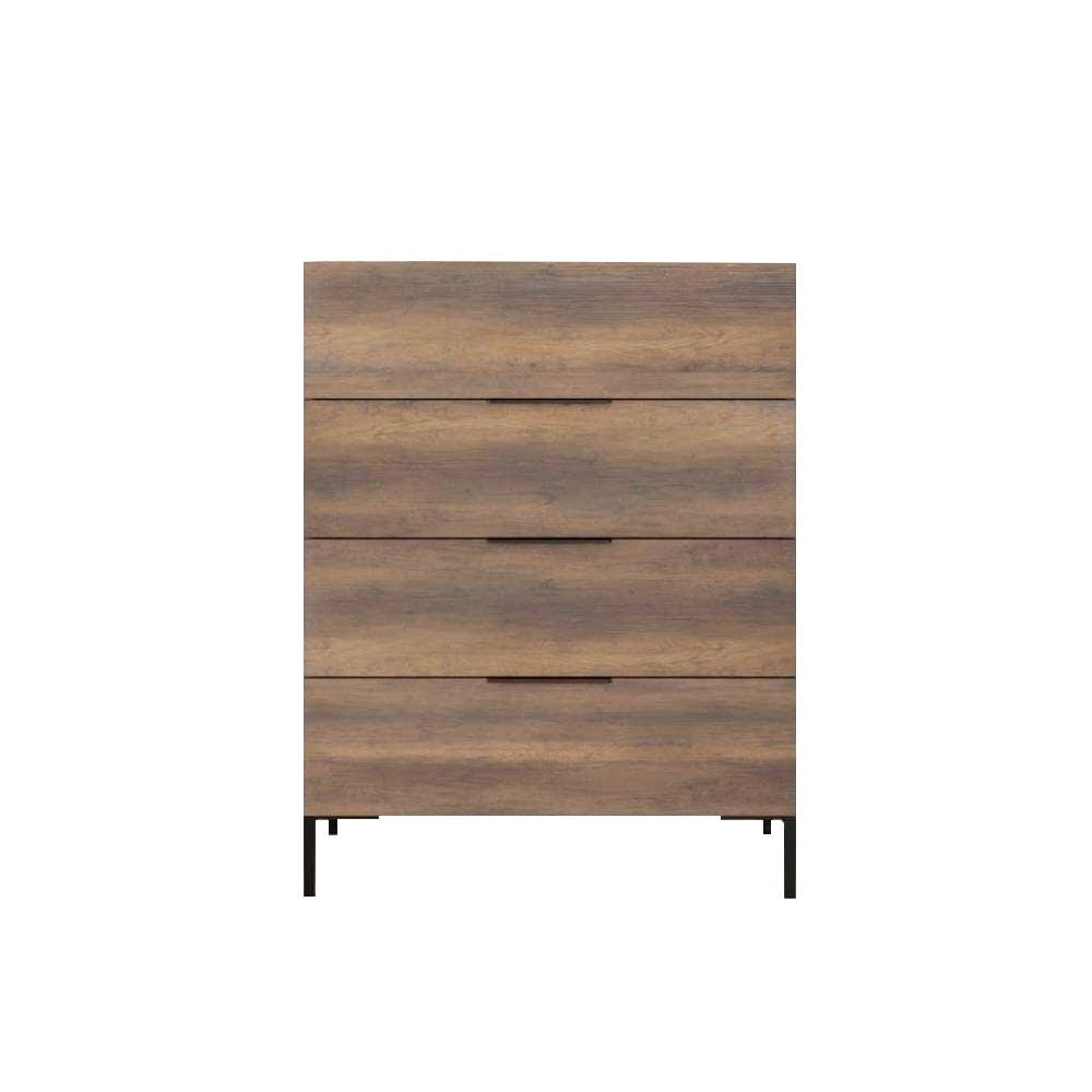 Cómoda "Ulisses" - Nogueira - 80x104x44cm - Design Moderno - A minha loja