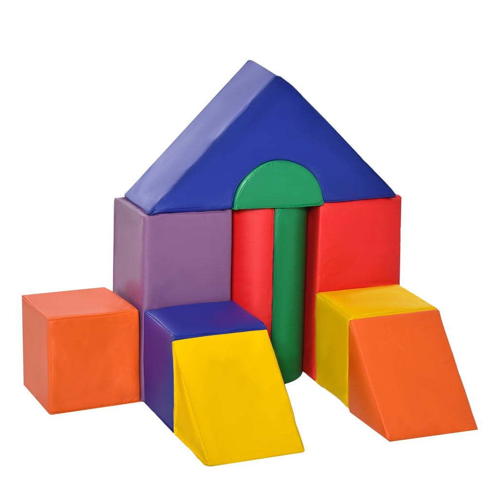Conjunto de 11 Blocos de Espuma para Crianças Blocos de Contrução Brinquedo de Aprendizagem para Crianças 1 - 3 Anos 50x50x25 cm Multicor - A minha loja