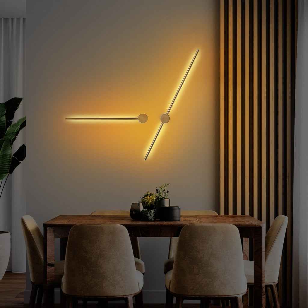 Conjunto de 2 Candeeiros de Parede "Sword" – Cinzento – Design ModernO - A minha loja