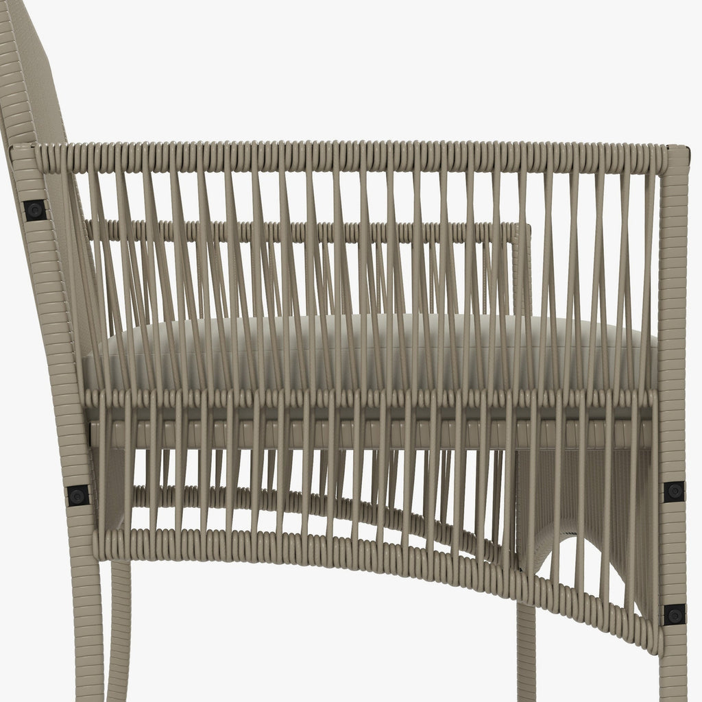 Conjunto de Móveis de Jardim em Vime – 4 Peças – Sofá 2 Lugares, 2 Poltronas e Mesa de Vidro – 100x56x80 cm - A minha loja