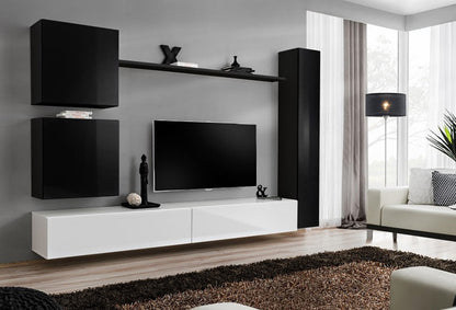 Mueble colgante modelo Baza 30x120 en color negro