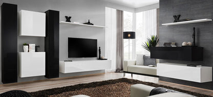 Mueble colgante modelo Baza 30x120 en color negro