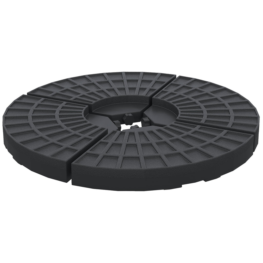  - Cor: Preto; - Material: HDPE; - Medidas: 48x48x8 cm (CxLxA); - Capacidade cada peça: 13 kg de água, 15 kg de areia e 17,5 kg ambos; - Referência: 84D - 061 - A minha loja