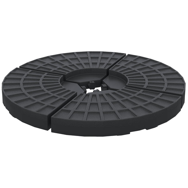 - Cor: Preto; - Material: HDPE; - Medidas: 48x48x8 cm (CxLxA); - Capacidade cada peça: 13 kg de água, 15 kg de areia e 17,5 kg ambos; - Referência: 84D-061