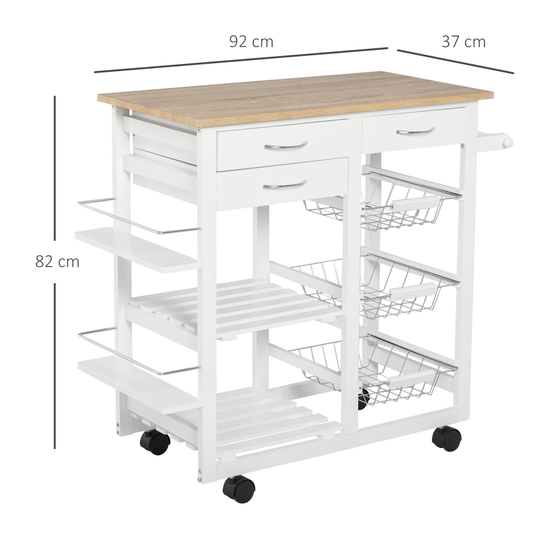 Carrinho de Cozinha Kore - Design Moderno - Leva-Me Contigo - Móveis & Decoração