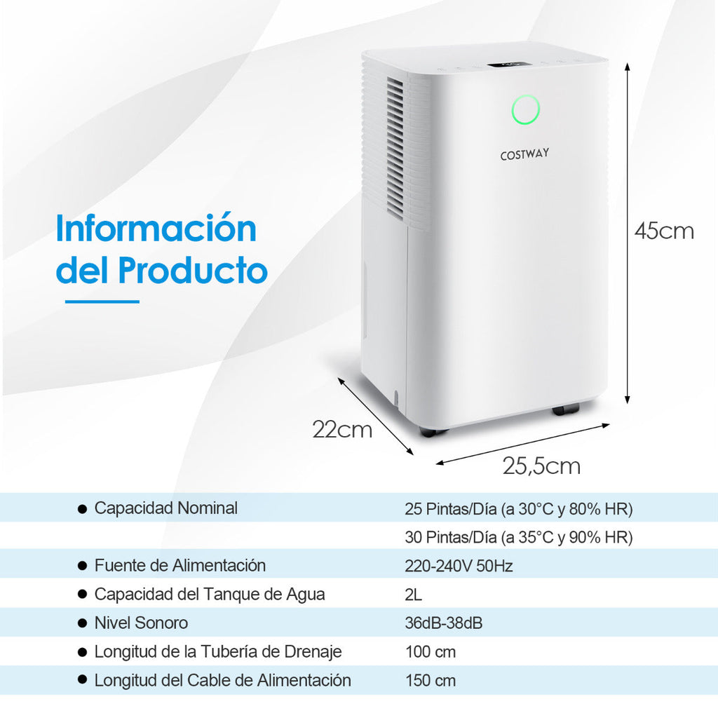 Desumidificador Portátil "Alfheim" 15L/Dia para Ambientes até 15m²