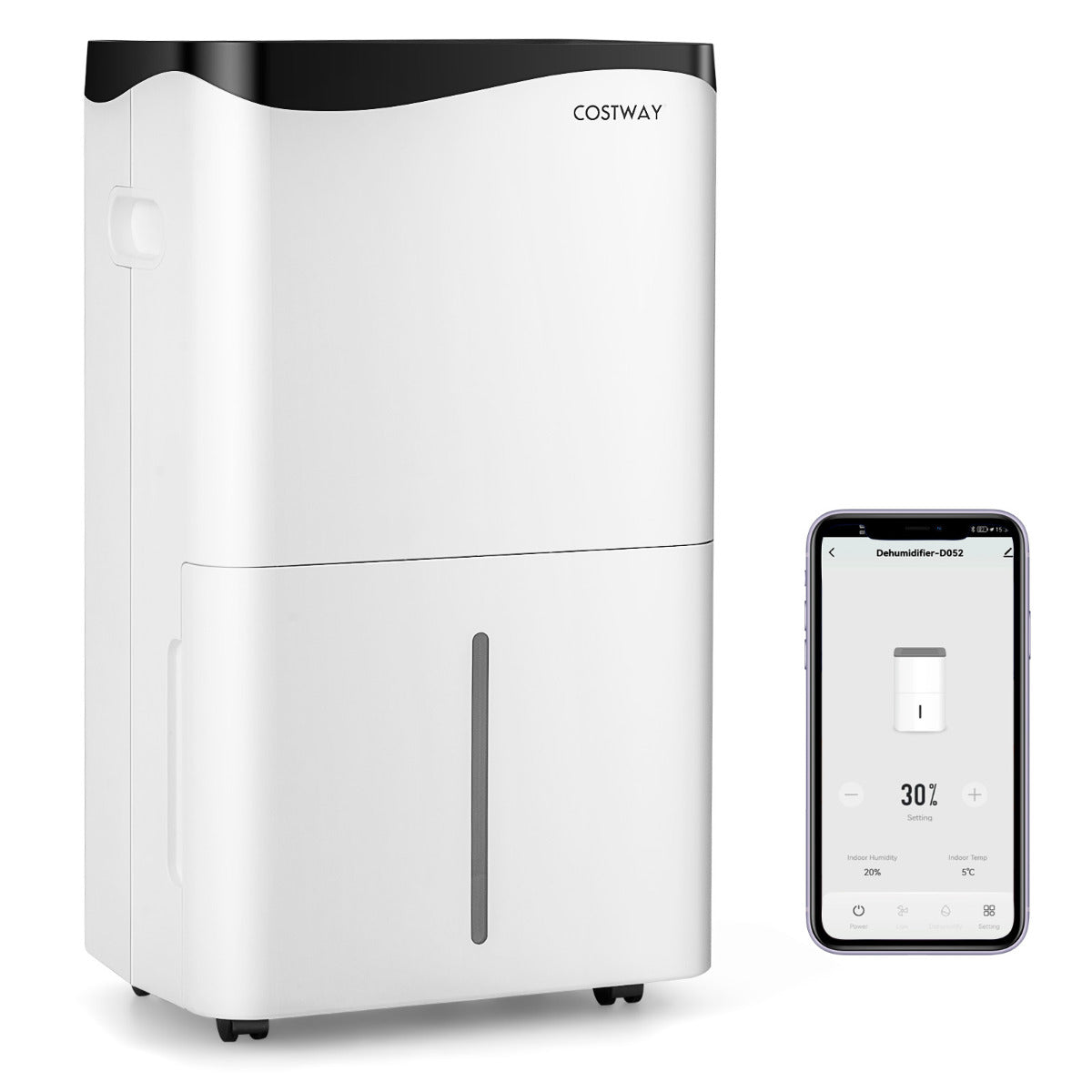 Desumidificador "Mimir" 50L/Dia - Branco, LED, WiFi, 5L, Silencioso