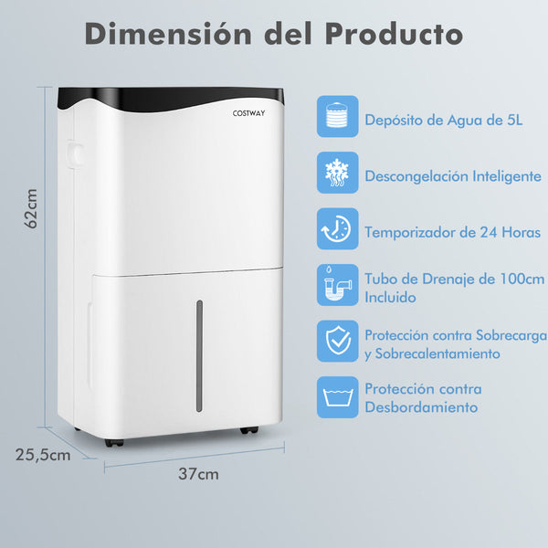 Desumidificador "Mimir" 50L/Dia - Branco, LED, WiFi, 5L, Silencioso