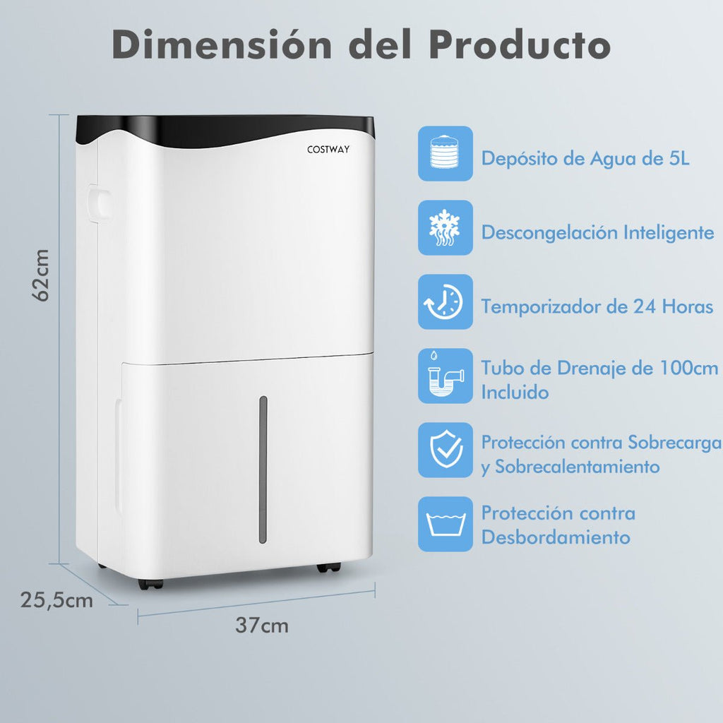 Desumidificador "Mimir" 50L/Dia - Branco, LED, WiFi, 5L, Silencioso - A minha loja