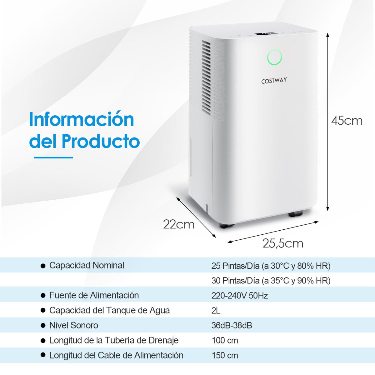 Desumidificador Portátil "Alfheim" 15L/Dia para Ambientes até 15m² - A minha loja