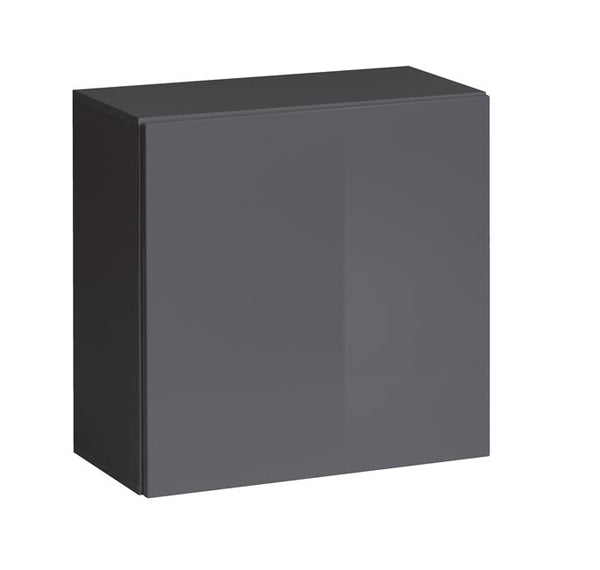 Armário Suspenso Casével – 60x60 cm – Cinzento com Porta Alto Brilho e Cantos Arredondados