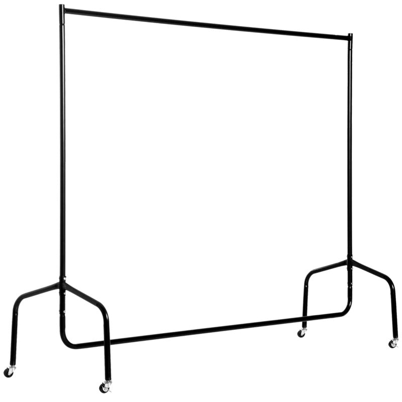 Charriot com Rodas 150x60x170 cm Organizador de Roupas com Rodas para Dormitório Entrada Corredor Preto