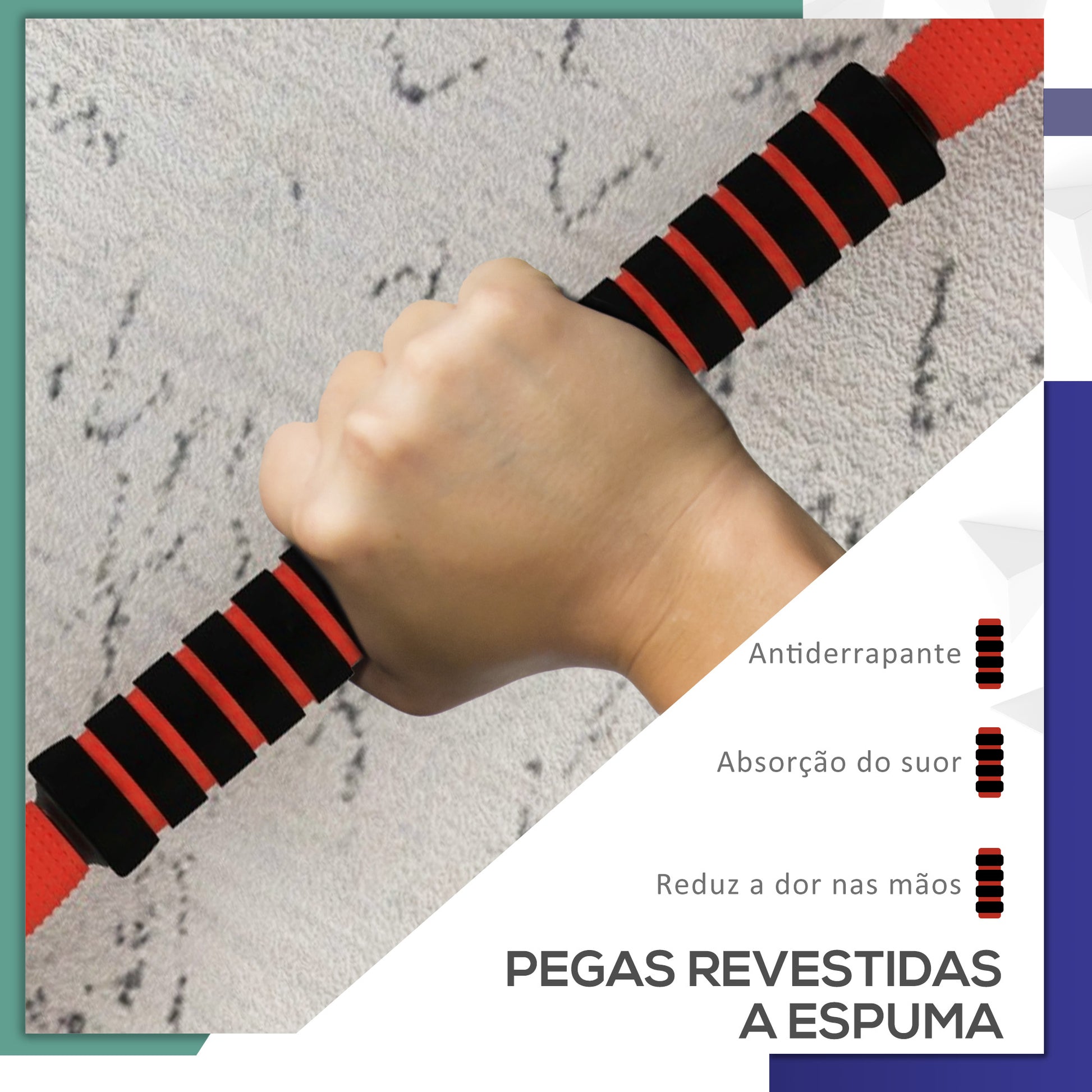 SPORTNOW Conjunto de Halteres 20kg 4 em 1 Conjunto de Pesos com Kettlebell Barra de Pesos para Treino de Força em Casa Ginásio Escritório vermelho