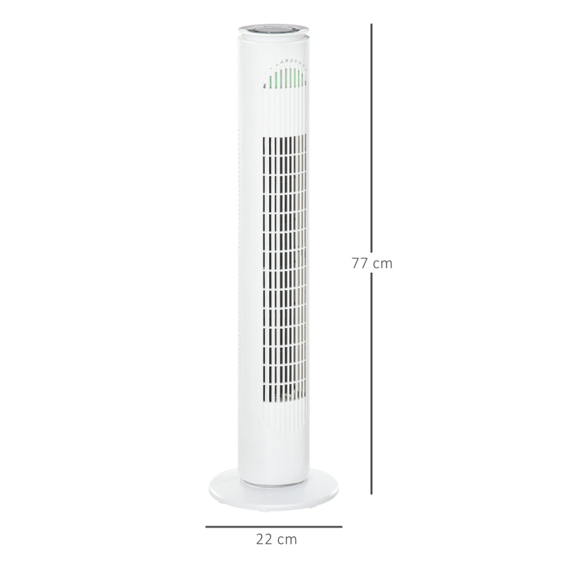Ventoinha de Coluna com 3 Velocidades - Branco - 45W