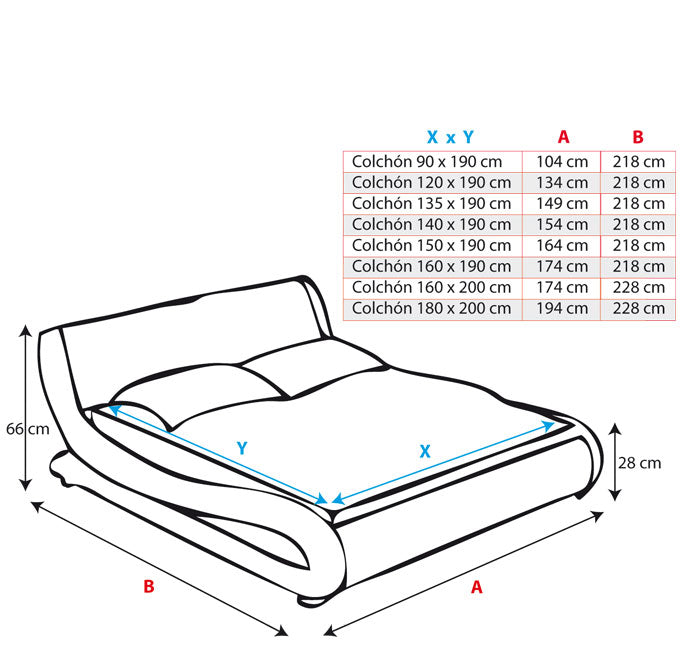 Cama "Lorenzo" - 180x200 cm - Preto - Polipele PU - Somier Incluído - Design Moderno