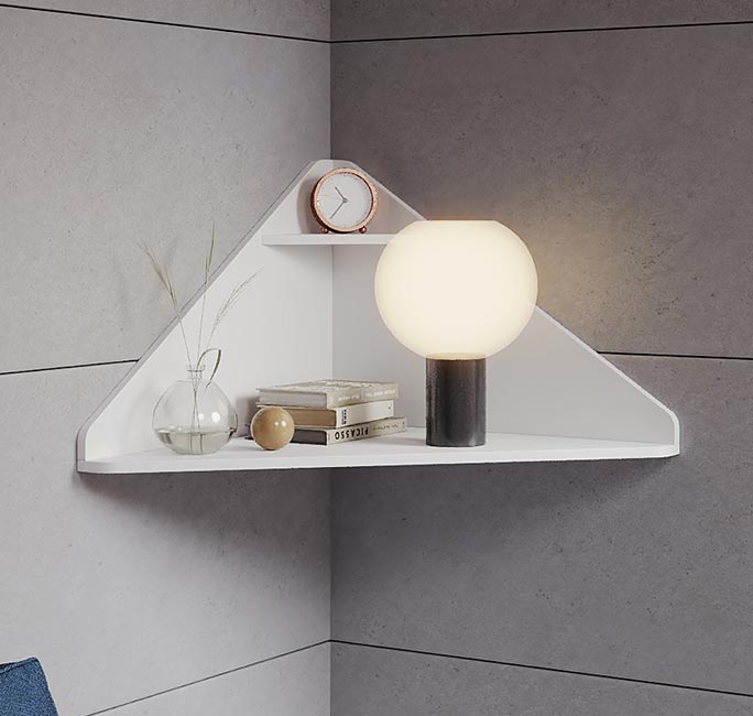 Secretária de Parede Cascais – 93x63,7x45 cm – Branco Mate – Design Suspenso e Minimalista