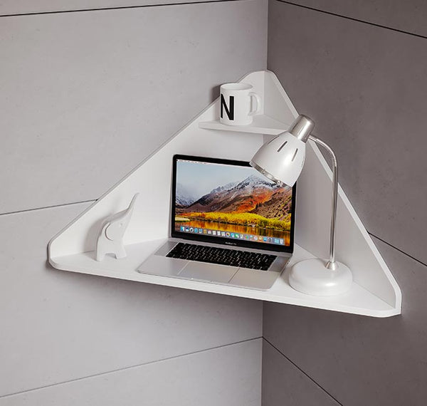 Secretária de Parede Cascais – 93x63,7x45 cm – Branco Mate – Design Suspenso e Minimalista
