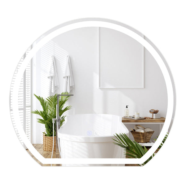Espelho LED de Parede com Antivapor – Modelo Lucea | 60x54 cm – Luz Regulável, Interruptor Tátil, Memória e Estrutura em Alumínio