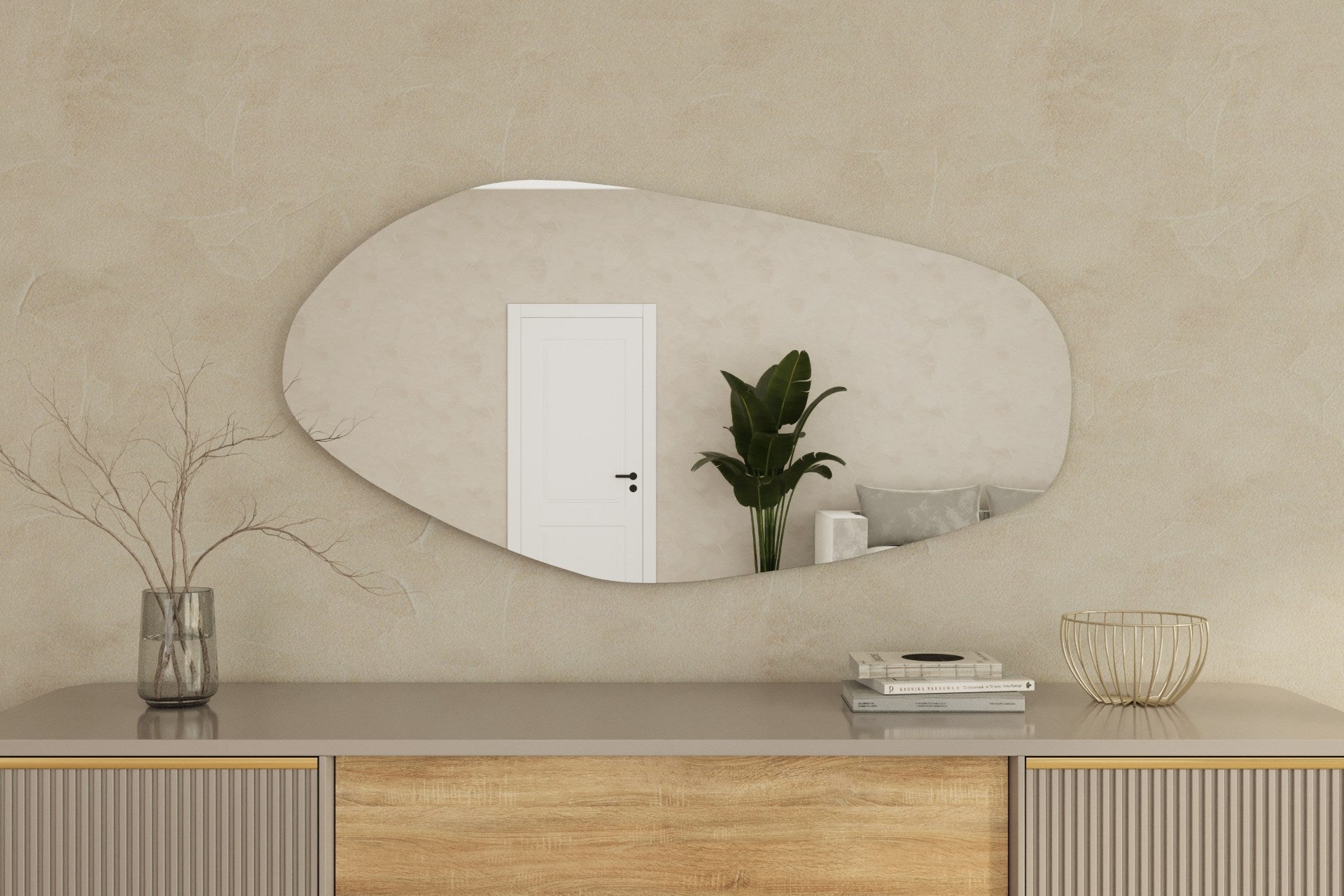 Espelho "Bella" - 60 x 120 x 2,2 cm - Preto - Design Moderno - A minha loja