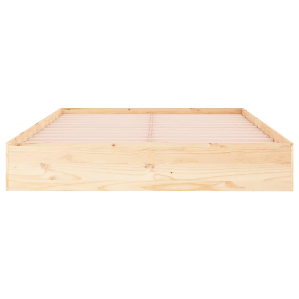 Estrutura de cama 140x190 cm madeira maciça - A minha loja