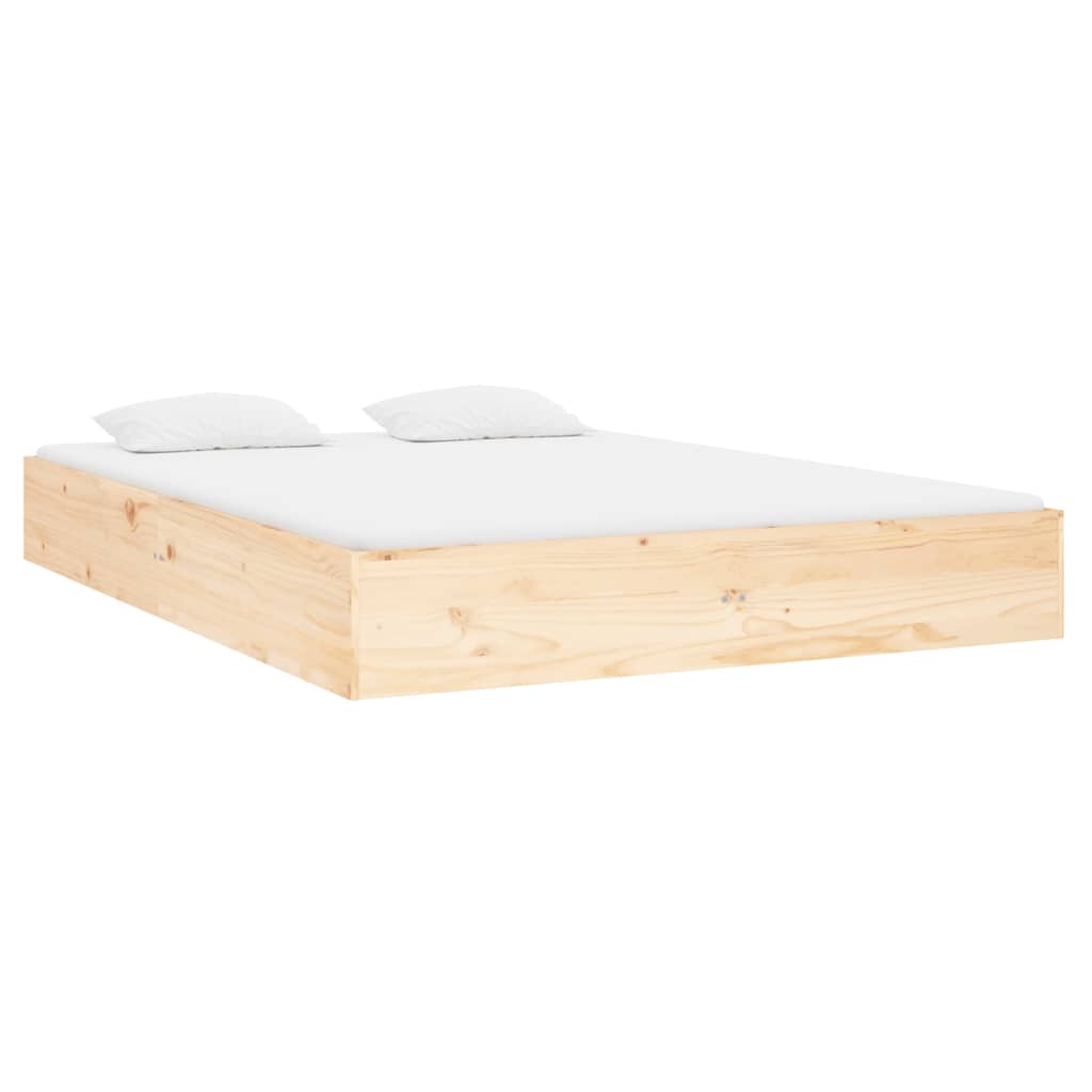 Estrutura de cama 140x190 cm madeira maciça - A minha loja