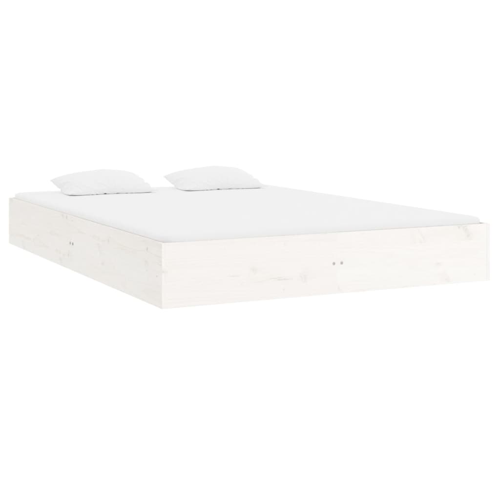 Estrutura de cama 160x200 cm madeira maciça branco - A minha loja