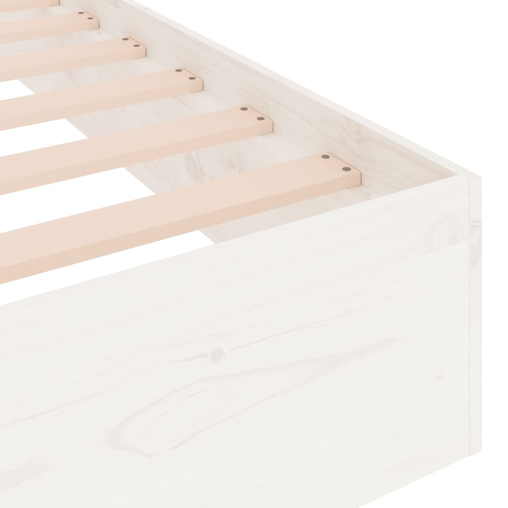 Estrutura de cama 160x200 cm madeira maciça branco - A minha loja