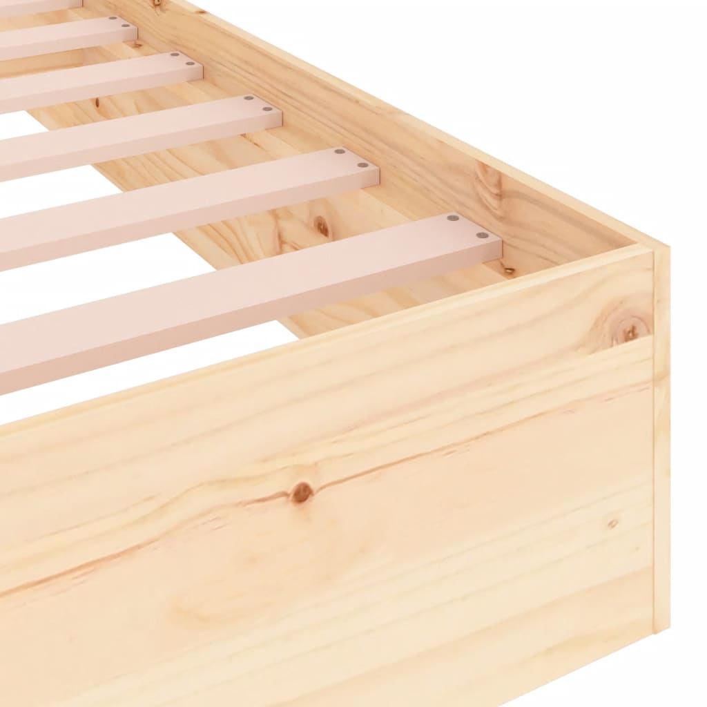 Estrutura de cama solteiro 90x190 cm madeira maciça - A minha loja
