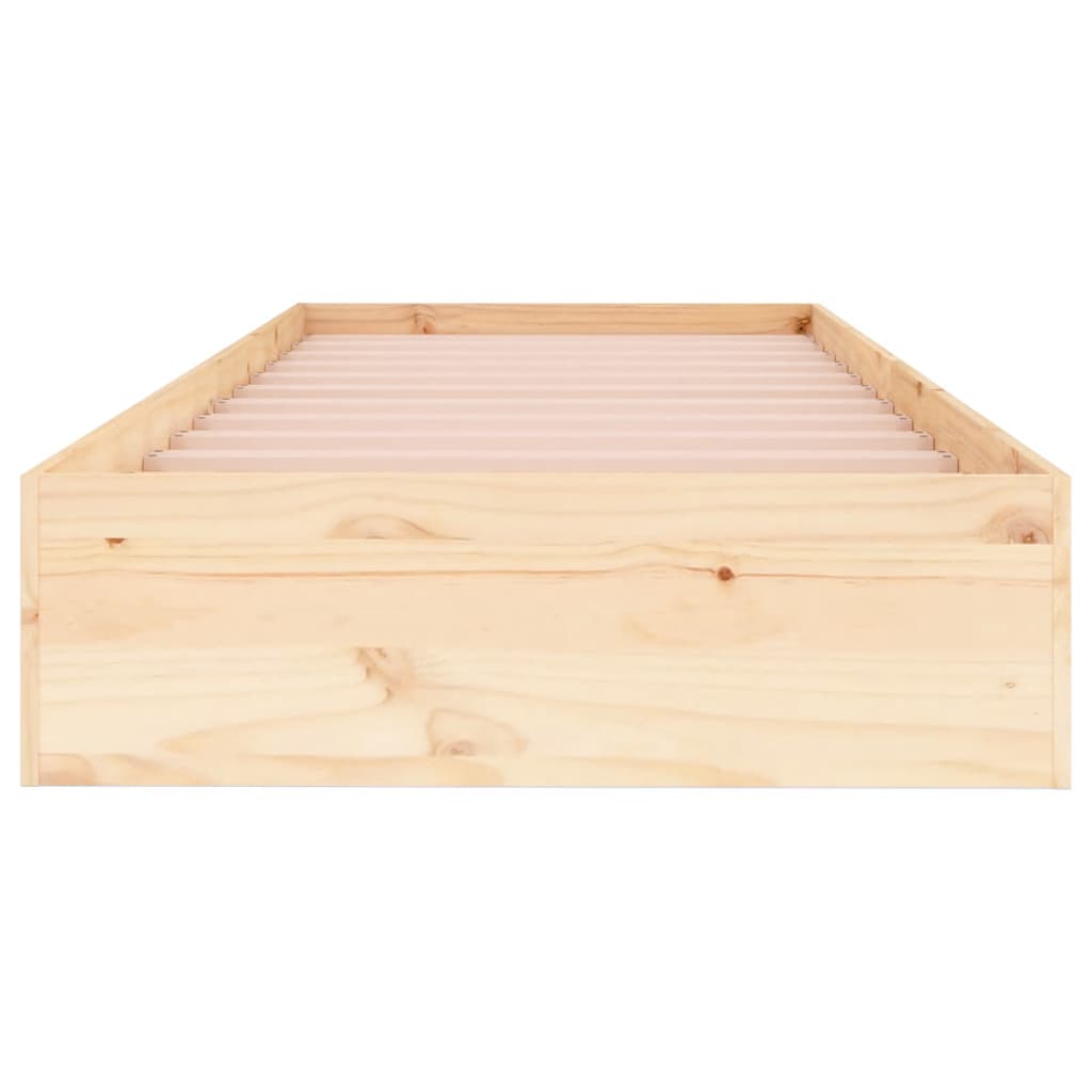 Estrutura de cama solteiro 90x190 cm madeira maciça - A minha loja