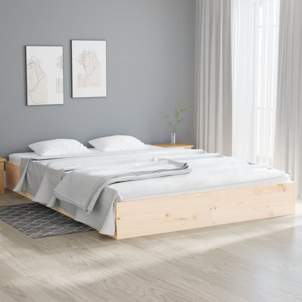 Estrutura de cama super king 180x200 cm madeira maciça - A minha loja