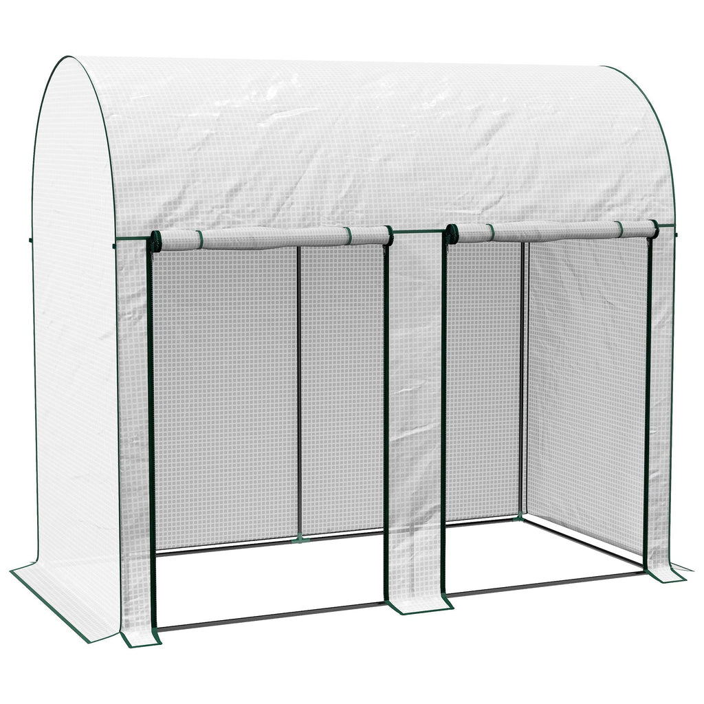 Estufa de Jardim em Aço e PE – 200x100x178 cm | Com Porta Dupla e Cobertura de Alta Densidade - A minha loja